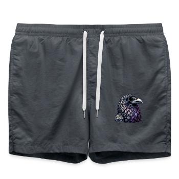 Art du corbeau mystique - Short de bain - charbon - Devant - AI Model Male 185 light (185cm)