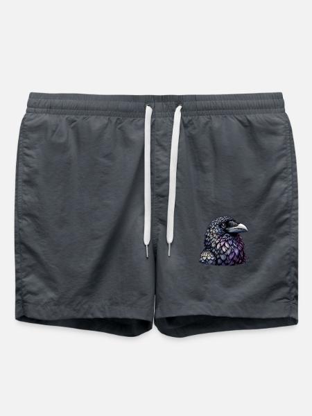 Mystische Rabenkunst - Badeshorts - Anthrazit