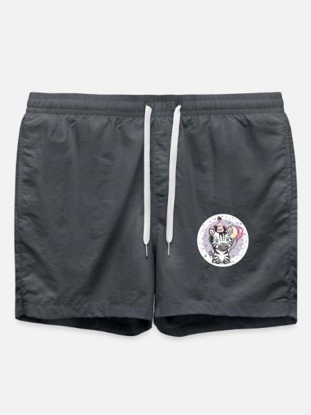 Zebra Birthday Baby - Swim Trunks - anthracite