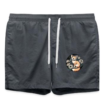 Fennek - Badeshorts - Anthrazit - Vorne - AI Model Male 185 light (185cm)