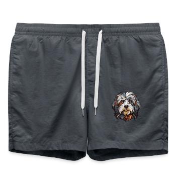 Chien mignon - Short de bain - charbon - Devant - AI Model Male 185 light (185cm)