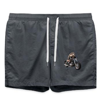 Hérisson motard - Short de bain - charbon - Devant - AI Model Male 185 light (185cm)