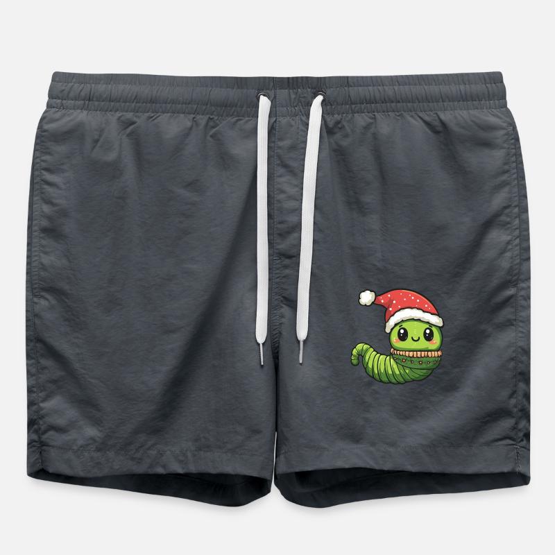 Wurm Weihnachten Comic - Badeshorts - Anthrazit