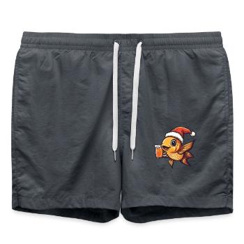 Goldfish Beer Xmas Christmas - Swim Trunks - anthracite - Front - AI Model Male 185 light (185cm)