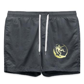 Surfer Mann - Badeshorts - Anthrazit - Vorne - AI Model Male 185 light (185cm)