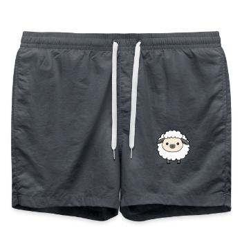 Schäfchen - Badeshorts - Anthrazit - Vorne - AI Model Male 185 light (185cm)