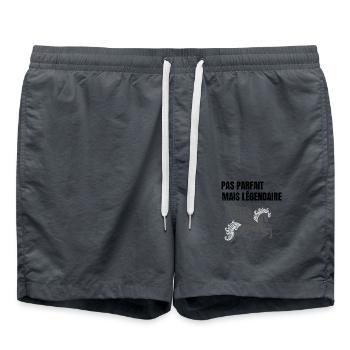 PAS PARFAIT MAIS LEGENDAIRE - Short de bain - charbon - Devant - AI Model Male 185 light (185cm)