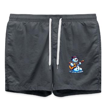 Guitare bonhomme de neige - Short de bain - charbon - Devant - AI Model Male 185 light (185cm)
