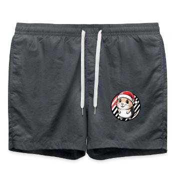 Noël Hamster Noël - Short de bain - charbon - Devant - AI Model Male 185 light (185cm)