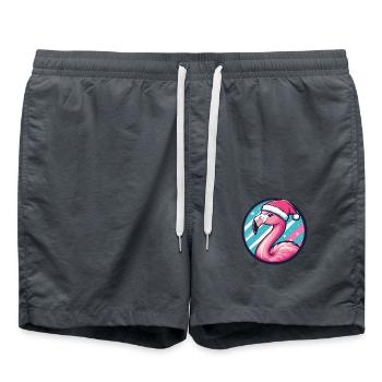 Flamingo Noël Noël - Short de bain - charbon - Devant - AI Model Male 185 light (185cm)