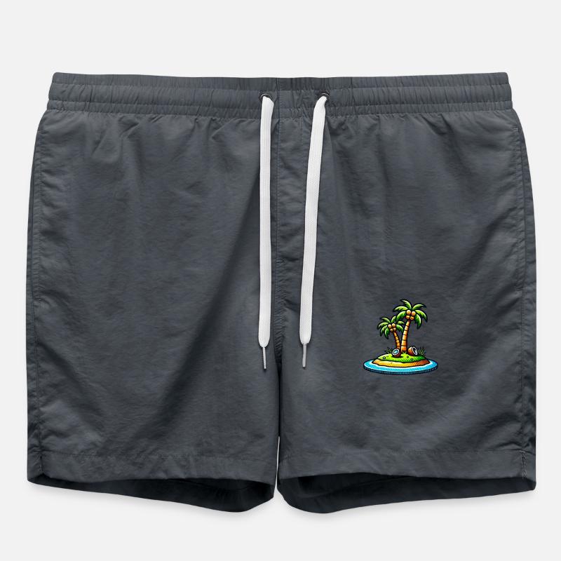 palm island - Swim Trunks - anthracite