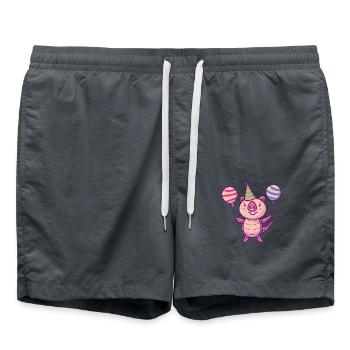 Armadillo Birthday Baby - Swim Trunks - anthracite - Front - AI Model Male 185 light (185cm)