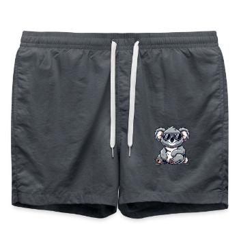 Koala Bear Sunglasses - Swim Trunks - anthracite - Front - AI Model Male 185 light (185cm)