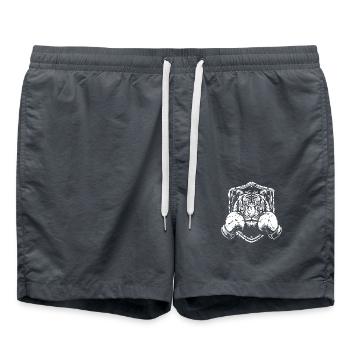 Tiger Boxer Fighter - Badeshorts - Anthrazit - Vorne - AI Model Male 185 light (185cm)