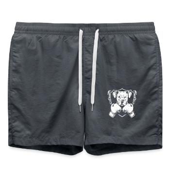 Hund Boxer Fighter - Badeshorts - Anthrazit - Vorne - AI Model Male 185 light (185cm)