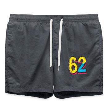 62 Symbole numérique - Short de bain - charbon - Devant - AI Model Male 185 light (185cm)