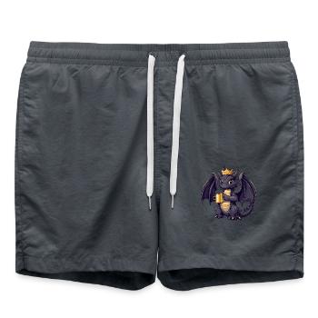 Dragon Beer Funny - Swim Trunks - anthracite - Front - AI Model Male 185 light (185cm)