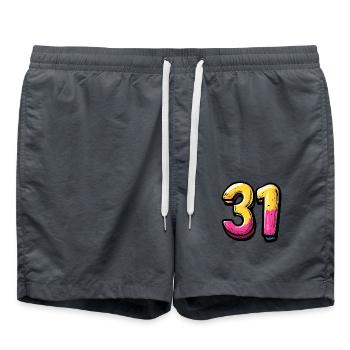 31 Nombre Coloré - Short de bain - charbon - Devant - AI Model Male 185 light (185cm)
