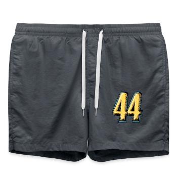 44 Number Colorful - Swim Trunks - anthracite - Front - AI Model Male 185 light (185cm)