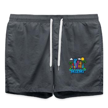 Miami - Short de bain - charbon - Devant - AI Model Male 185 light (185cm)