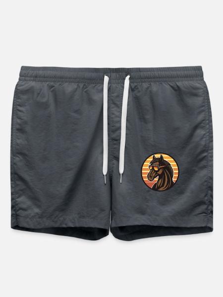 Pferd Cool Sommer - Badeshorts - Anthrazit