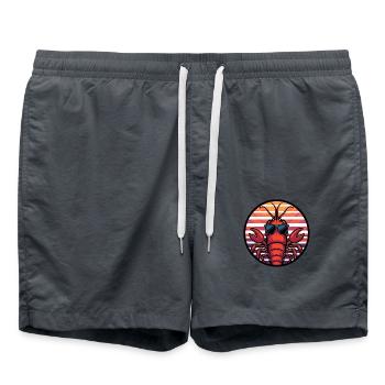 Lobster Crab Cool Comic - Swim Trunks - anthracite - Front - AI Model Male 185 light (185cm)