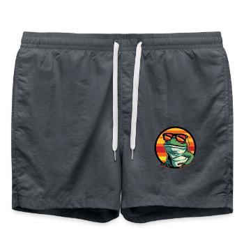 Grenouille Bande dessinée cool - Short de bain - charbon - Devant - AI Model Male 185 light (185cm)