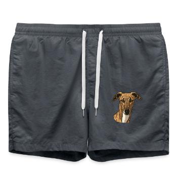 Galgo Espanol - Portrait - Mari - Swim Trunks - anthracite - Front - AI Model Male 185 light (185cm)