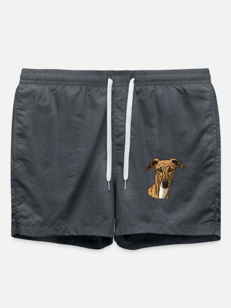 Galgo Espanol - Portrait - Mari - Swim Trunks - anthracite