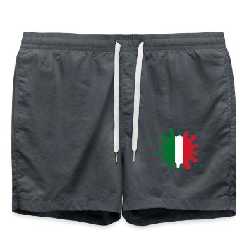 Blobs de drapeau italien - Short de bain - charbon - Devant - AI Model Male 185 light (185cm)