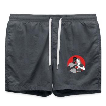 Liebe ist Liebe - Badeshorts - Anthrazit - Vorne - AI Model Male 185 light (185cm)
