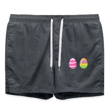 Oeufs colorés dans une bonne pose - Short de bain - charbon - Devant - AI Model Male 185 light (185cm)