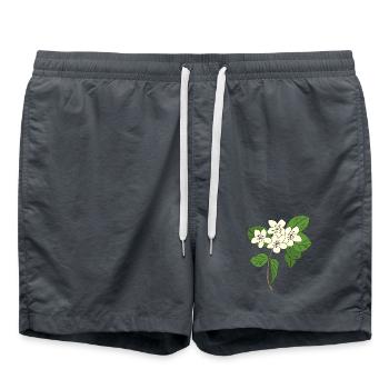 pear tree blossoms - Swim Trunks - anthracite - Front - AI Model Male 185 light (185cm)