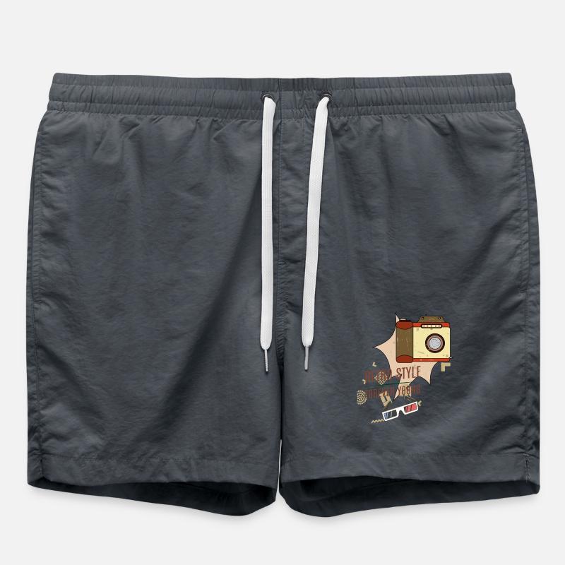 Retro Style - Badeshorts - Anthrazit