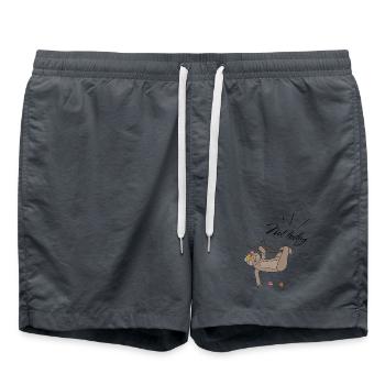 not today Faultier - Badeshorts - Anthrazit - Vorne - AI Model Male 185 light (185cm)