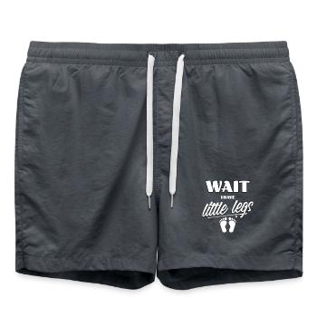 Attends, j’ai des petites jambes qui disent - Short de bain - charbon - Devant - AI Model Male 185 light (185cm)
