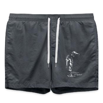 RHODESIAN RIDGEBACK RR dog portrait Wilsigns - Swim Trunks - anthracite - Front - AI Model Male 185 light (185cm)