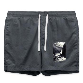Chute d'eau à l'état sauvage - Short de bain - charbon - Devant - AI Model Male 185 light (185cm)