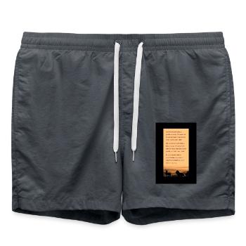legendary Gazelle Lion spell (poster) - Swim Trunks - anthracite - Front - AI Model Male 185 light (185cm)