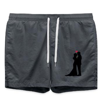 Jeunes mariés - Short de bain - charbon - Devant - AI Model Male 185 light (185cm)