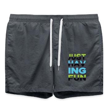 Juste avoir des dictons amusants - Short de bain - charbon - Devant - AI Model Male 185 light (185cm)