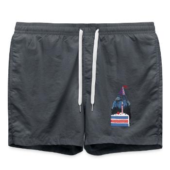 Fête d’anniversaire Raven Crow - Short de bain - charbon - Devant - AI Model Male 185 light (185cm)
