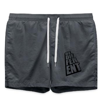 Be different Logo Design - Swim Trunks - anthracite - Front - AI Model Male 185 light (185cm)
