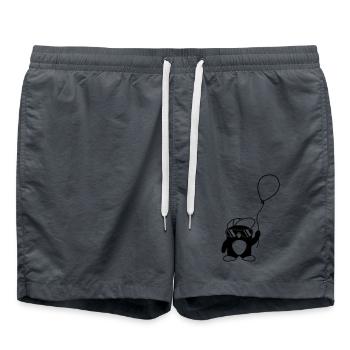 Penguin Beanie Sunglasses Balloon - Swim Trunks - anthracite - Front - AI Model Male 185 light (185cm)