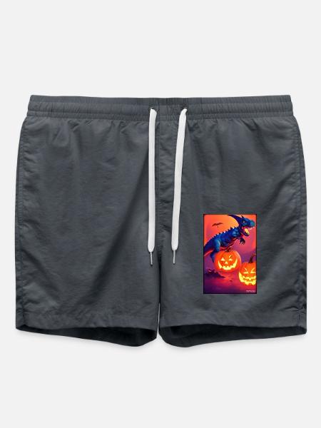 Halloween Dinosaur Pumpkin - Swim Trunks - anthracite