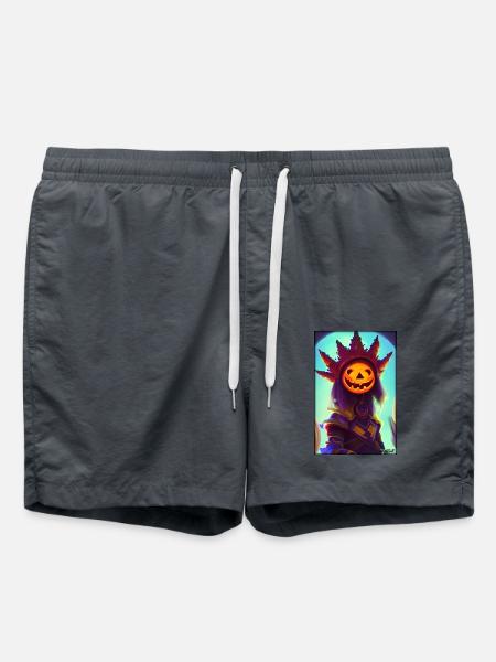 Happy Halloween Pumpkin King Monster - Swim Trunks - anthracite