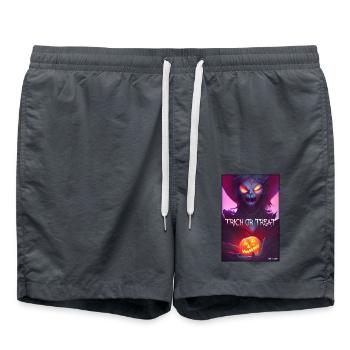 Halloween Hexe Zombie Monster Kürbis Süßes Saures - Badeshorts - Anthrazit - Vorne - AI Model Male 185 light (185cm)