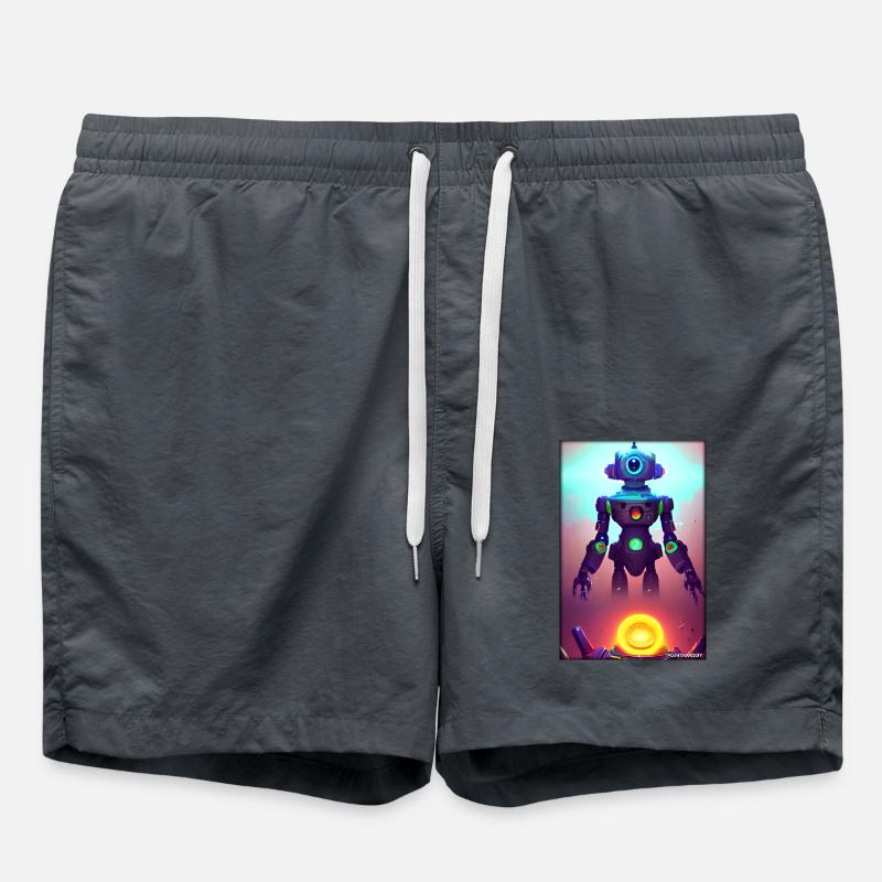 Robot Future Science Sci-Fi Machine - Swim Trunks - anthracite