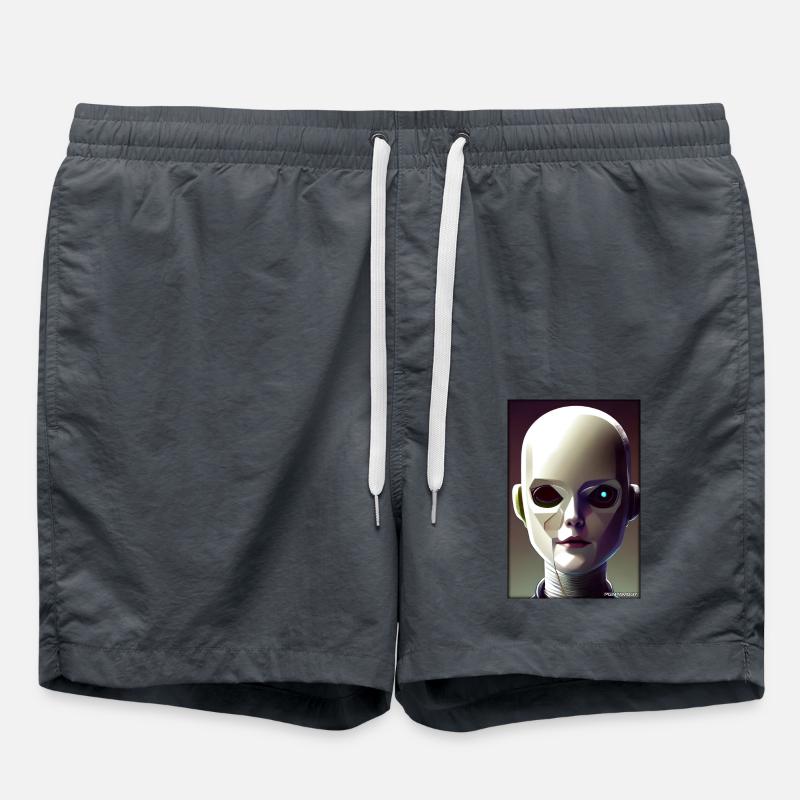 Robot Future Technology Science Android - Swim Trunks - anthracite
