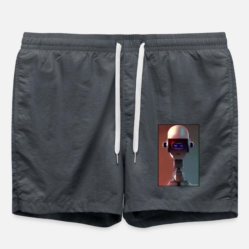 Robot Future Technology Science Android - Swim Trunks - anthracite